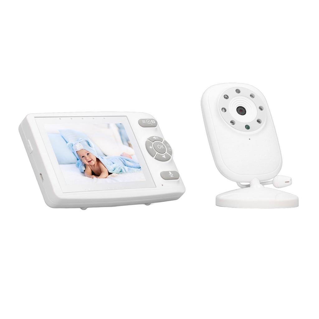 Baby Monitor Ecran 3.5in Lumină de Noapte Vorbire Bidirecțională Parolă Monitor Video Bebeluș 100?Ștecăr britanic de 240V