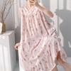 Korean version of small fresh cotton and silk nightgown women's summer lotus leaf edge can be worn outside cotton and silk loungewear sweet vest skirt