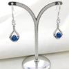 New Ruby Water Drop Long Earrings Women's High Texture Sapphire Earrings Ear Jewelry