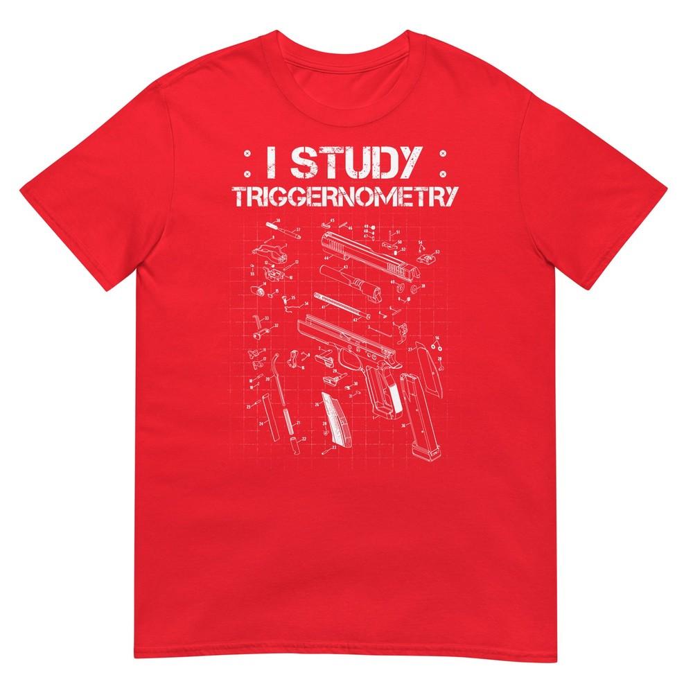 I Study Triggernometry On Back Gun Funny Gift Long Sleeve TShirt S