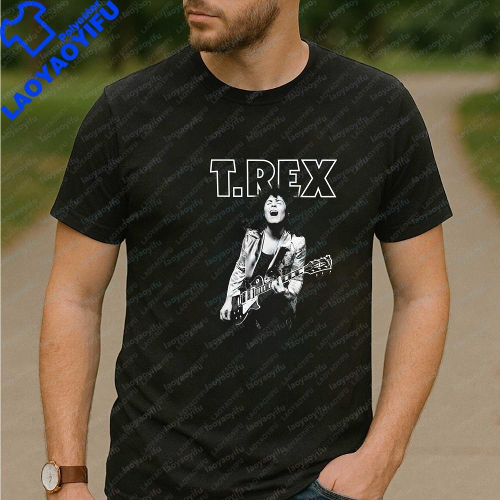 New Style Tops and Tshirts Featuring The British Rock Band TRex Shortsleeved Comfortable Tshirts for Both Unisex and Unisex