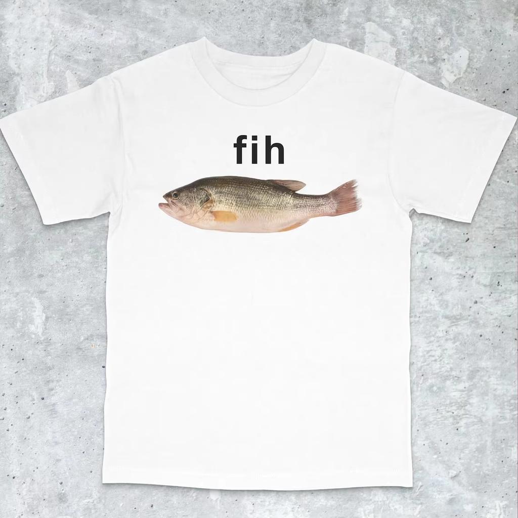 I Love Fish Bass Fishing Funny Meme Retro Aesthetic Streetwear Graphic Print Angler Fisherunisex Unisex Cotton Short Sleeve Summer