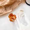Acetate Pumpkin Grab Clip Small Hollow Out High Ponytail Fixed Artifact Hairpin Korean Style Hair Clips Retro Mini Hair Claw