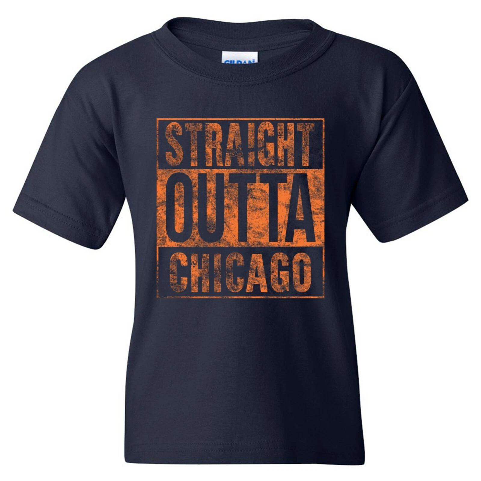Straight Outta Chicago- Football Youth T Shirt L