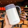 1pc 350ml/500ml Stainless Steel Coffee Thermos Mug Cold and Hot Thermal Water Bottle with Handgrip Office Vacuum Flask Tea Cup