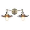 Vintage 2-Lights Wall Light Industrial Black Red Bronze Wall Sconce E27 Metal Shade Vanity Lamp Bathroom Mirror Lighting