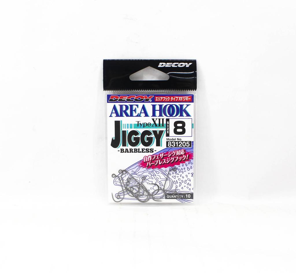 Decoy AH-12 Jiggy Barbless Area Plugging Single Lure Hooks Size 8 (1205)