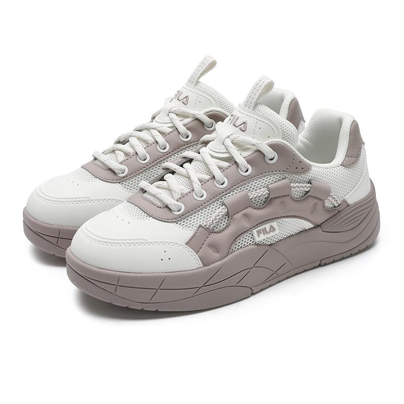FILA BOHO Rainbow Shoes Lightweight And Breathable Low top Skateboard Shoes Women's White Purple F12W532220FSS