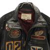 AVIREX Patched Goat Leather Jacket L Black Men's Used