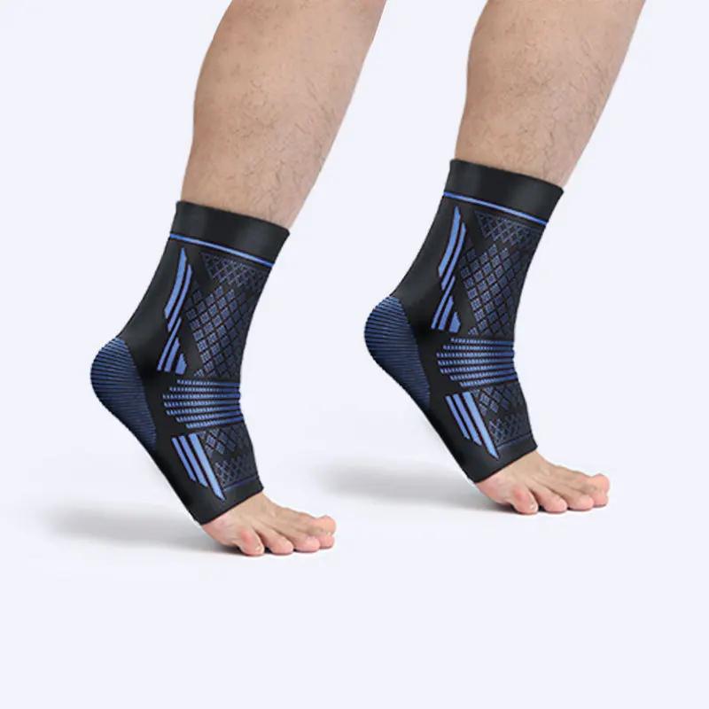 2Pc Sports Ankle Protector Anti-Sprain Ankle Protector Foot Ankle Protector Nylon Knitted High-Elastic Breathable Pressurized