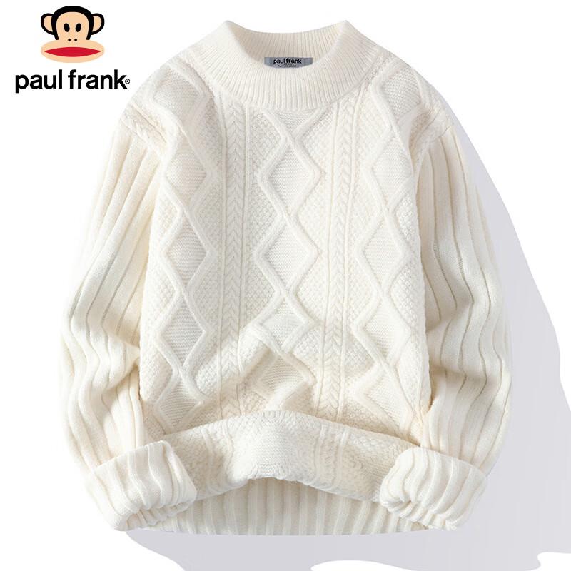 Paul Frank Men's Cable Knit Round Neck Sweater