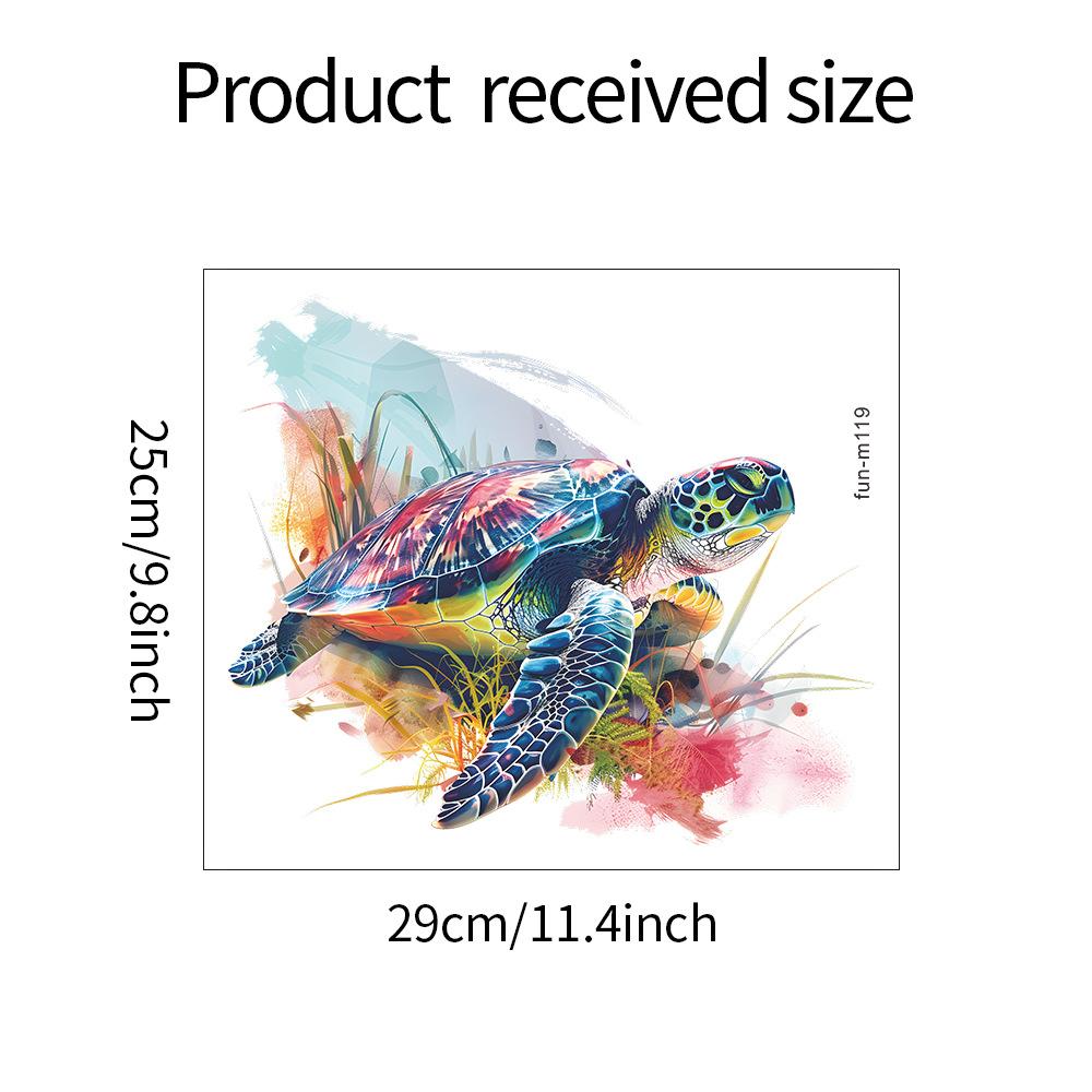 

Fun-m119 Морская черепаха Туалет с ванной комнатой Украшения ванной стены Наклейка Самоклеящаяся 25*29CM/fun-m119