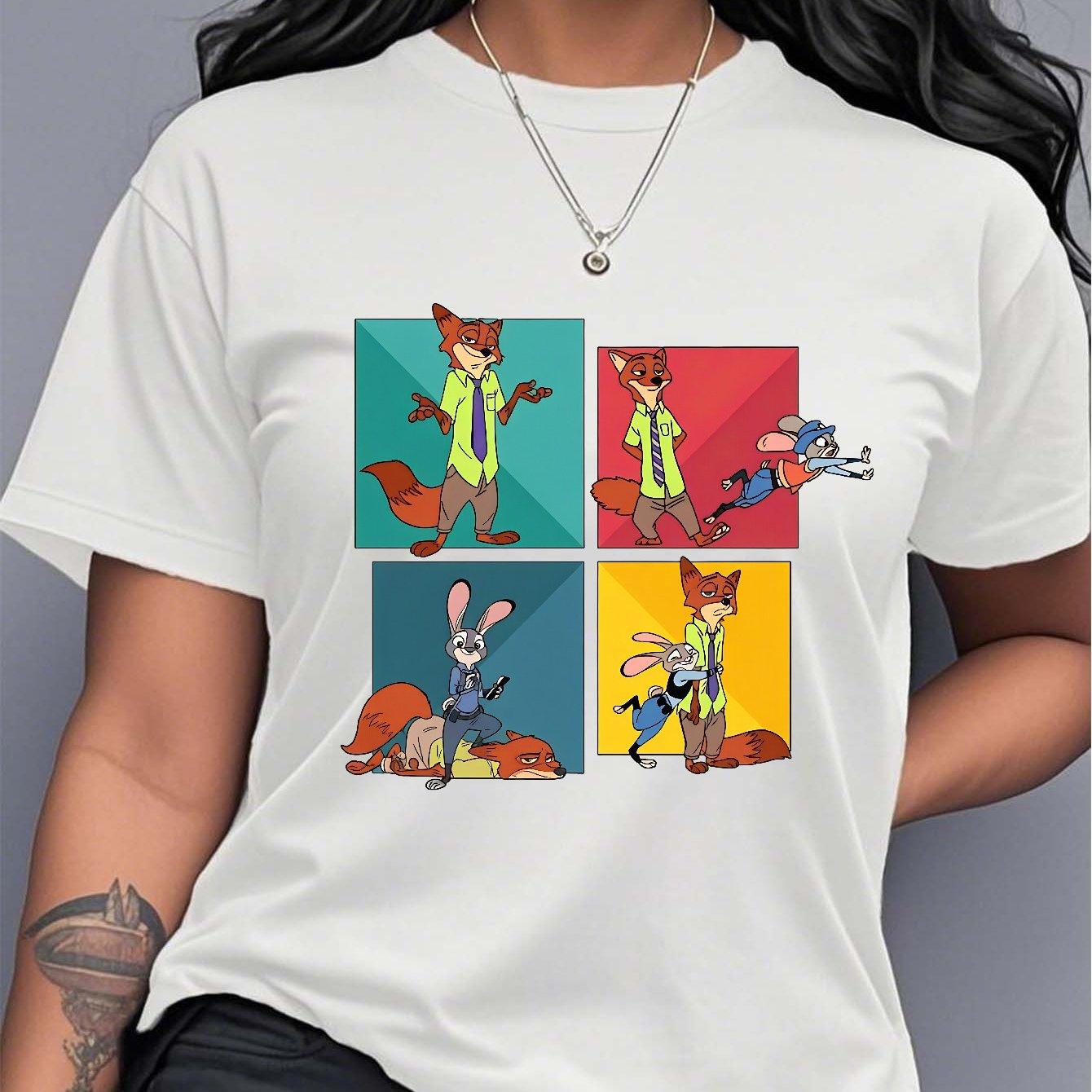 Nick and Judy Hopps Tshirt From Zootopia  Cute Character Design Featuring Nick Judy Fennick and Bond Art Prints S