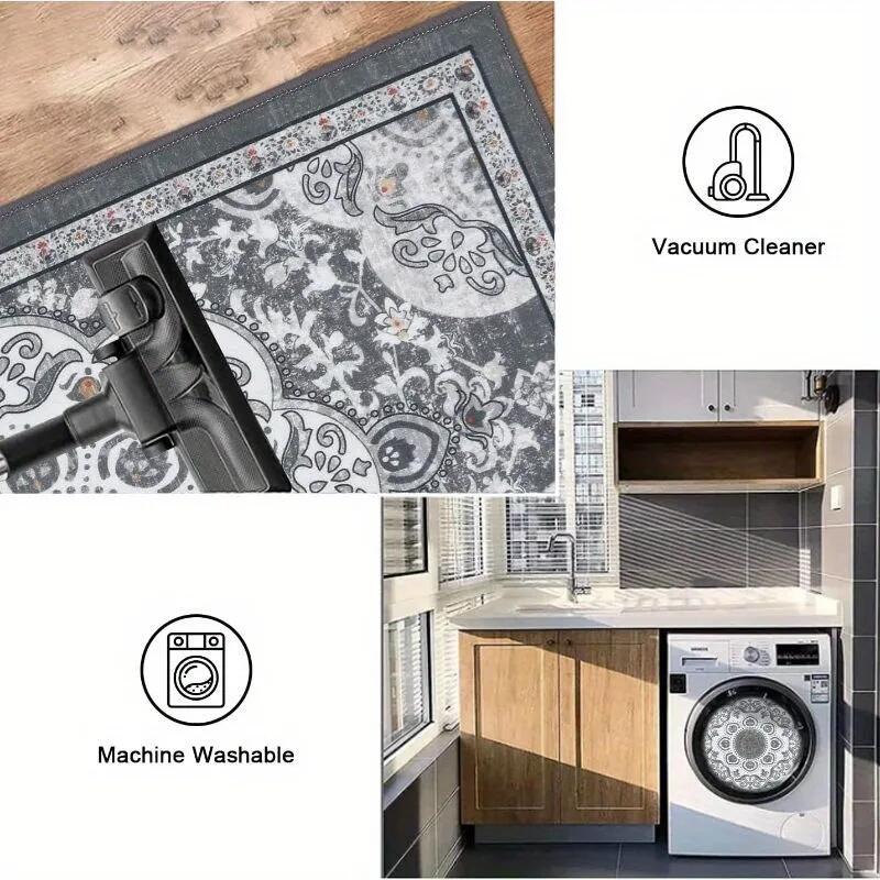 3 Pcs Set Floor Mat Bohemian Style Rugs Kitchen Carpet Non-slip Comfortable Washable Kitchen Decoration Office Bedroom Corridor