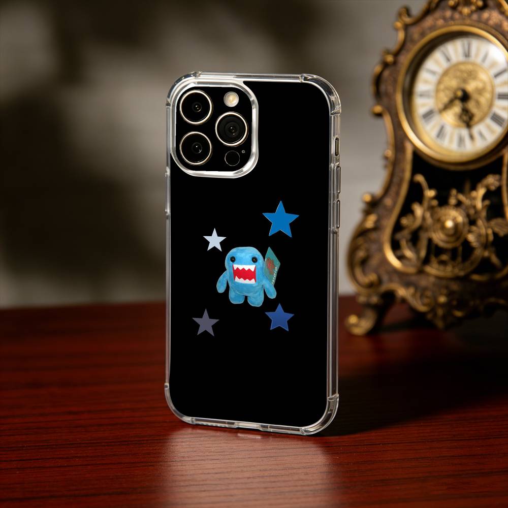 Funny Cartoon D-Domo K-Kun Phone Case For iPhone 17 16 15 14 13 12 11 Mini Pro Max Plus Transparent Cover iPhone16pro