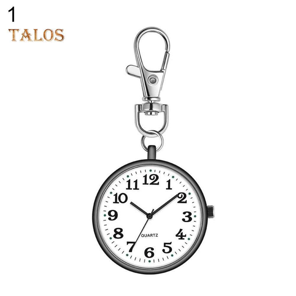 TW Fashion Orologio da tasca portachiavi medico unisex con quadrante rotondo al quarzo analogico