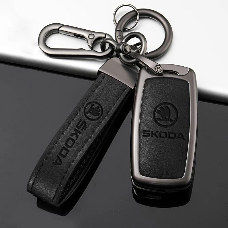 2025 New Car Flip Remote Key Fob Case Cover Protector Shell Bag For Skoda Octavia A5 A7 Fabia Superb Kodiaq Karoq Keychain Acces