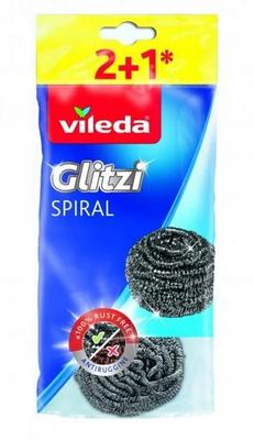 Vileda Kitchen Sponge, Metal Scourer, 3 Pcs.