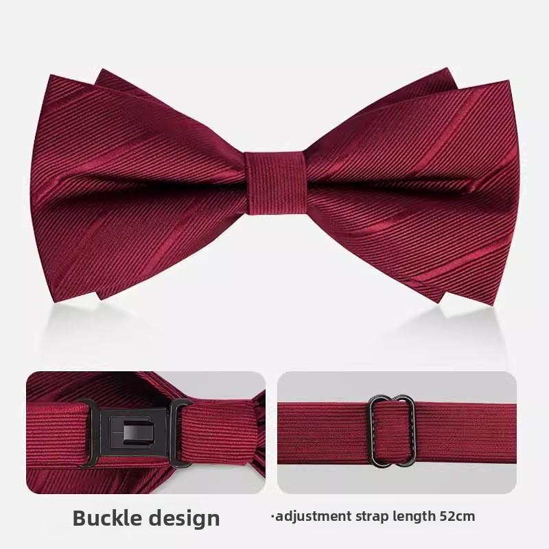 Classic Black Satin Bow Tie For Groomsmen Wedding Formal Attire Men Women