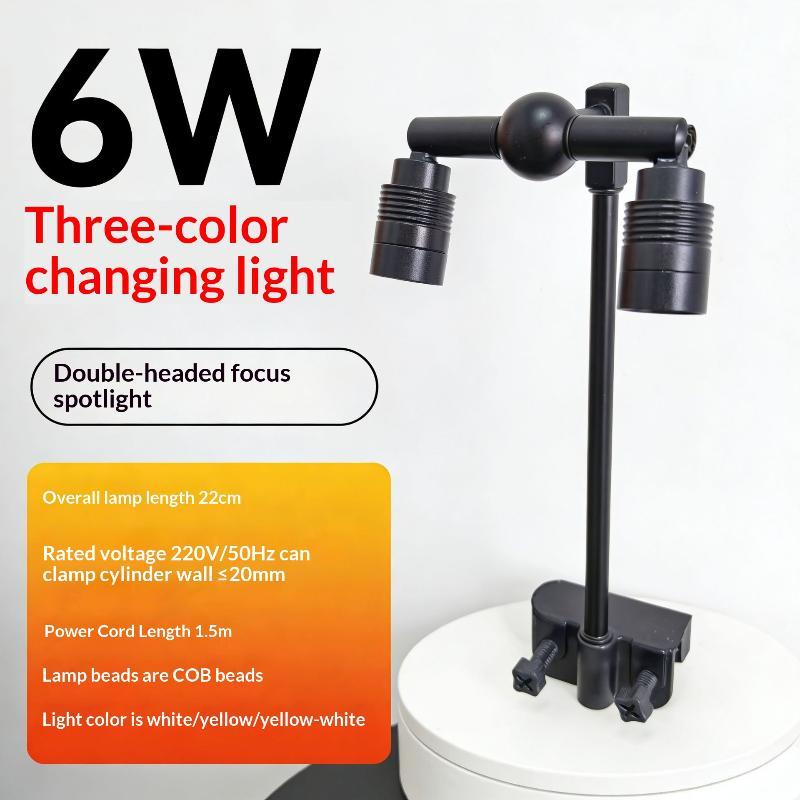 USB Aquarium LED Clip Lamp Flexible Bracket Multiple Modes Fish Tank Light for Small Aquatic Plant Tank Home Office Decor