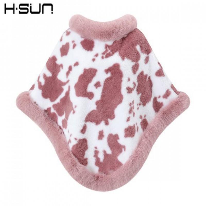Womens Sleeveless Batwing Cape Shawl With Faux Fur Trim Warm Oversized Coat Winter