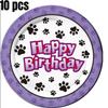 Puppy Dog Paws Party Supplies Tableware Plates Cups Tablecloth Banner Birthday