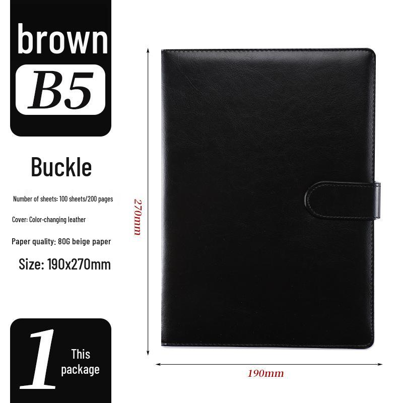 A5 Custom Imitation Leather Notebook Gift Set - Customizable Creative Journal