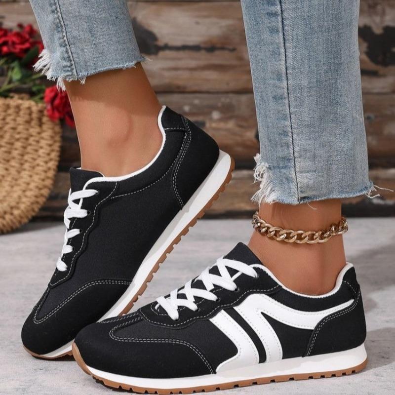 Fashion Plus Size 2025 Shoes Female Lace Up Women's Vulcanize Shoes Outdoor Women Sneakers Mixed Colors Low Heel Ladies Casual Shoes