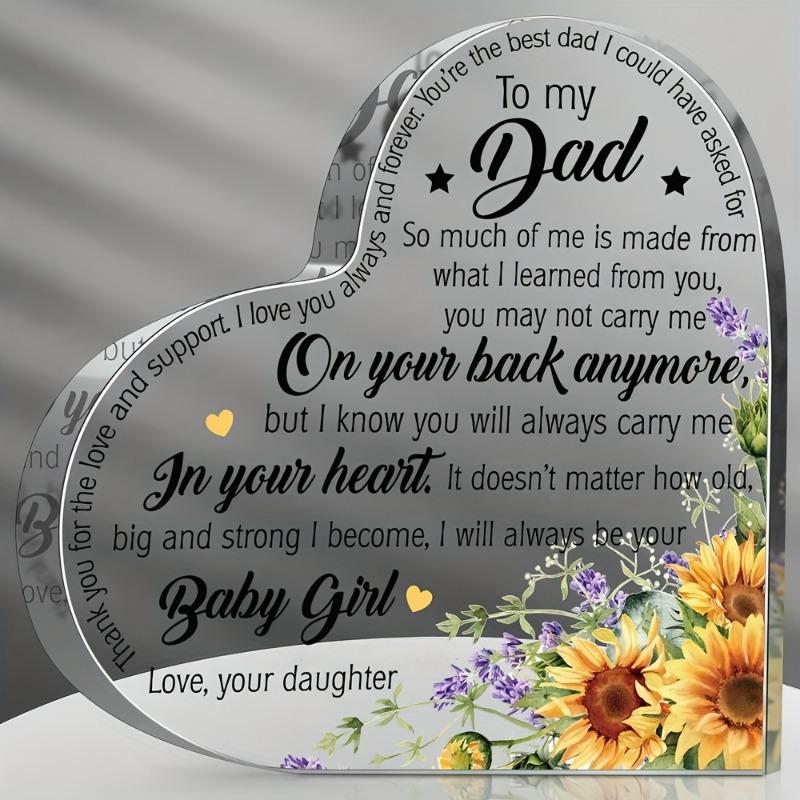 2D Flat, Heart-Shaped Acrylic Tabletop Decor Plaque, Floral Design, Home Decor Plaque Hanging Wall Art Decorative Garden Decoration for Room Door Sign