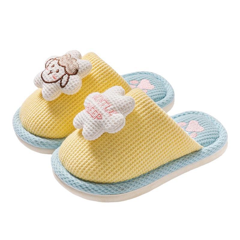 Süße rutschfeste Baumwollhausschuhe für Kinder - Prinzessinnen- & Hasen-Designs, Perfekt für den Innenbereich im Herbst/Winter