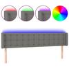 VidaXL Tête de Lit à LED Meuble de Chambre à Coucher Accessoire de Lit Double Tête de Cadre de Lit Intérieur Gris Foncé 3123685