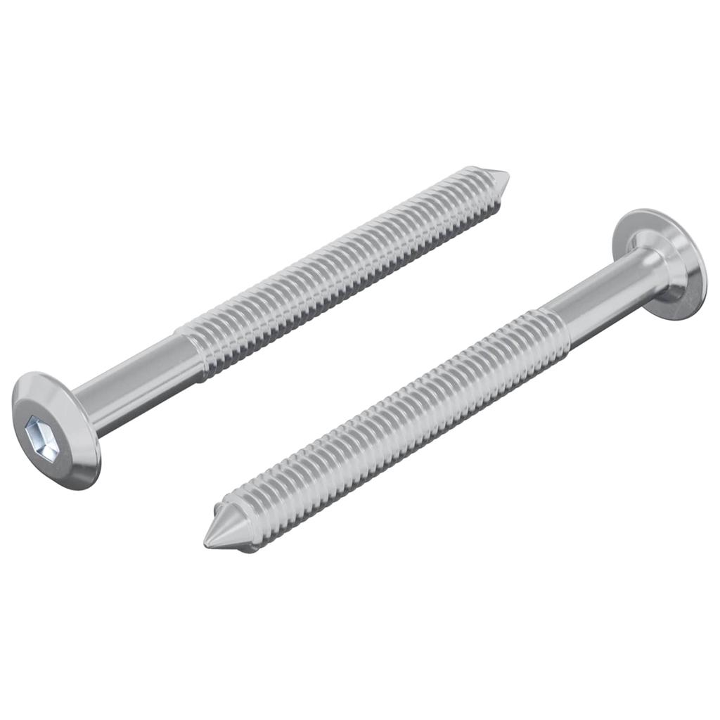 Screw 2 Pcs Silver M6 X 60 Mm Steel