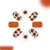 Maple Leaf Shine Artificial Nail Tips Rectangular Artificial Fingernails Press on Tips 24Pcs Not Need Equipment