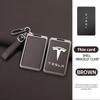 bntfg6 Zinc Alloy Leather Car Smart NFC Card Key Cover Case Protector Holder Shell For Tesla Model 3 Model S X Y Accessory