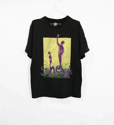 Vintage 90er Jahre The Genesis Tour T-Shirt Progressive Art Pop Rock Band Schwarzes T-Shirt