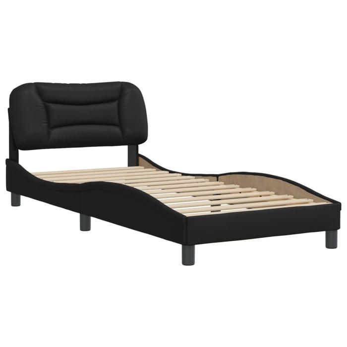 VidaXL Cadre de Lit avec Tête de Lit, Lit Rembourré, Sommier à Lattes, Lit Simple, Lit Adulte de Chambre à Coucher 3207960