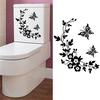 1Pcs Butterfly Decorative Stickers Flower Bathroom Toilet Laptop Wall Decals Sticker Home Decoration