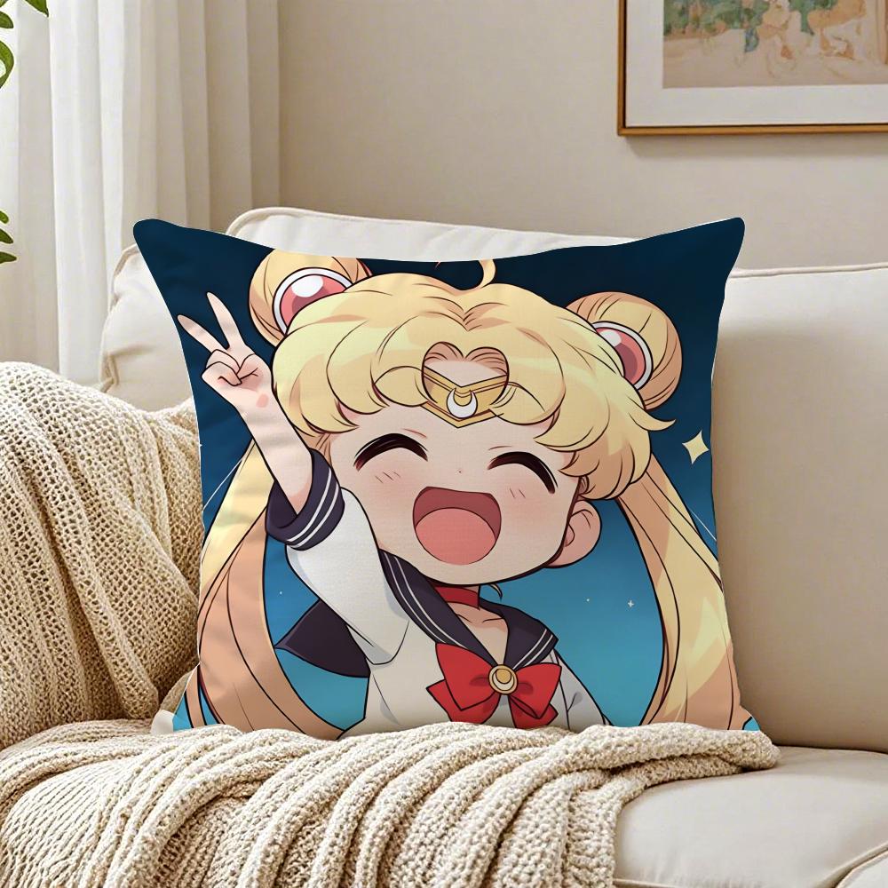 anime magical SSailor MMoon Cushion Cover Pillowcase Antidustmite living Room Sofa Decor Cushion Room