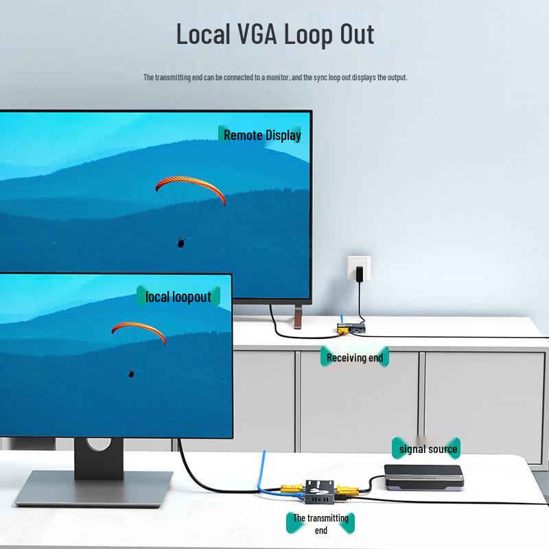 MT-viki 100m VGA to RJ45 Network Extender with Audio