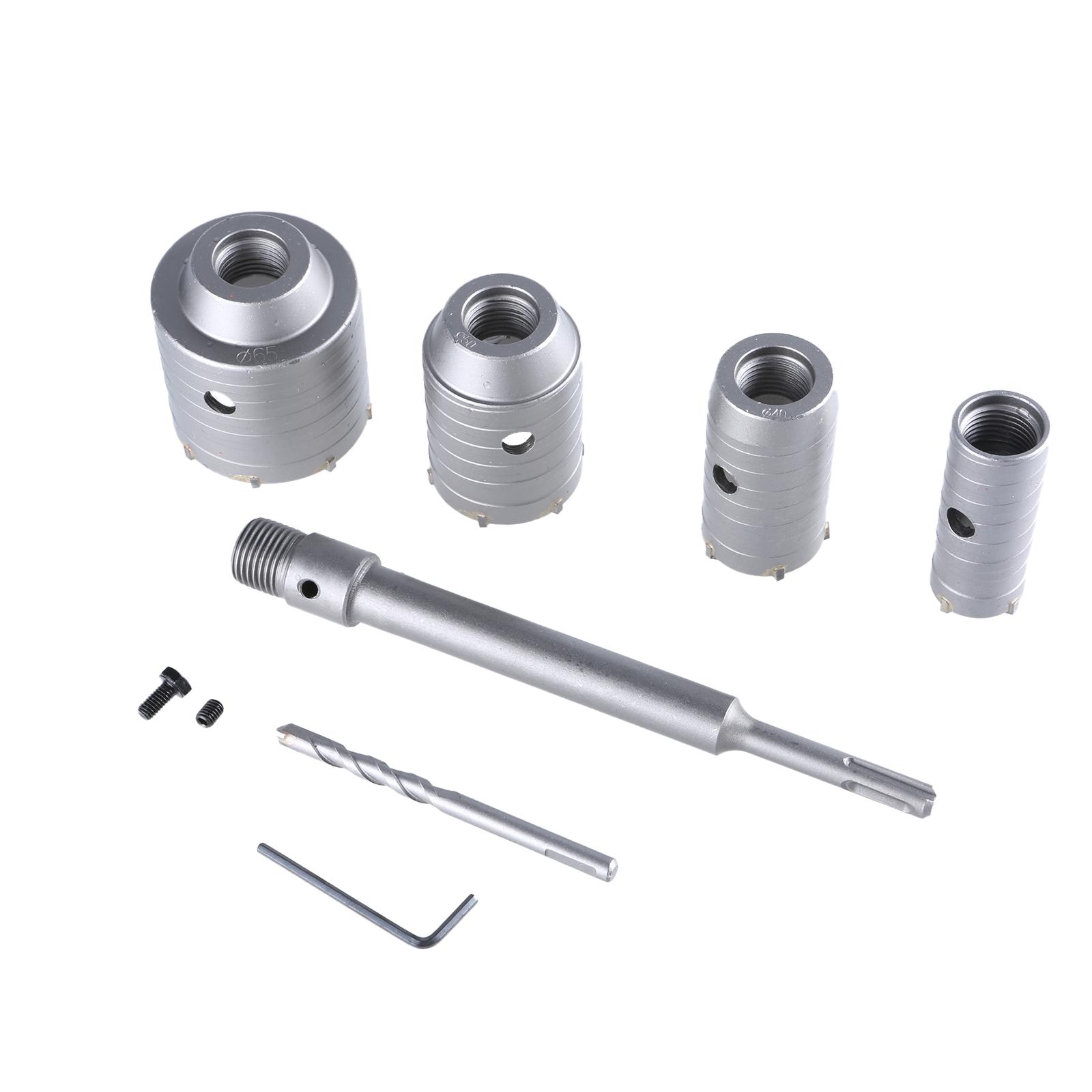 

Набор кольцевых пил для сверления стен по бетону 30 40 50 65 мм (1-3/16 -2-9/16 ) Комплект кольцевых пил для каменной кладки для бетона, цемента, кирпича, камня