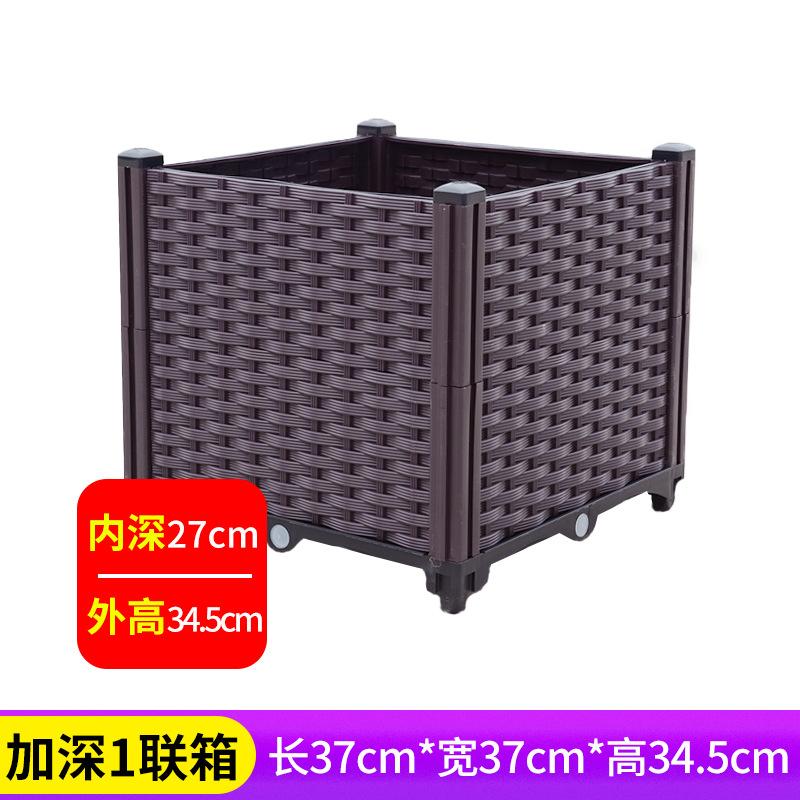 Vegetable Growing Box: Outdoor/Courtyard/Rooftop/Balcony Large Thickened Plastic Planter Trough