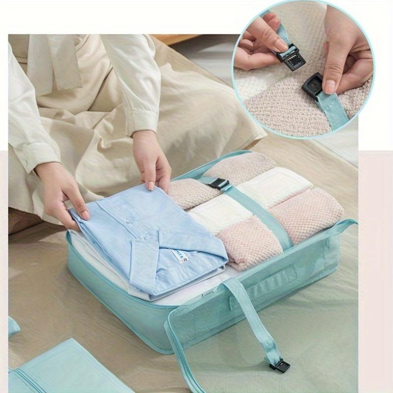 7Pcs Set Travel Bags Organizer Storage Bags Suitcase Packing Cubes Cases Portable Wardrobe Luggage Clothes Shoes Pouch Fold New