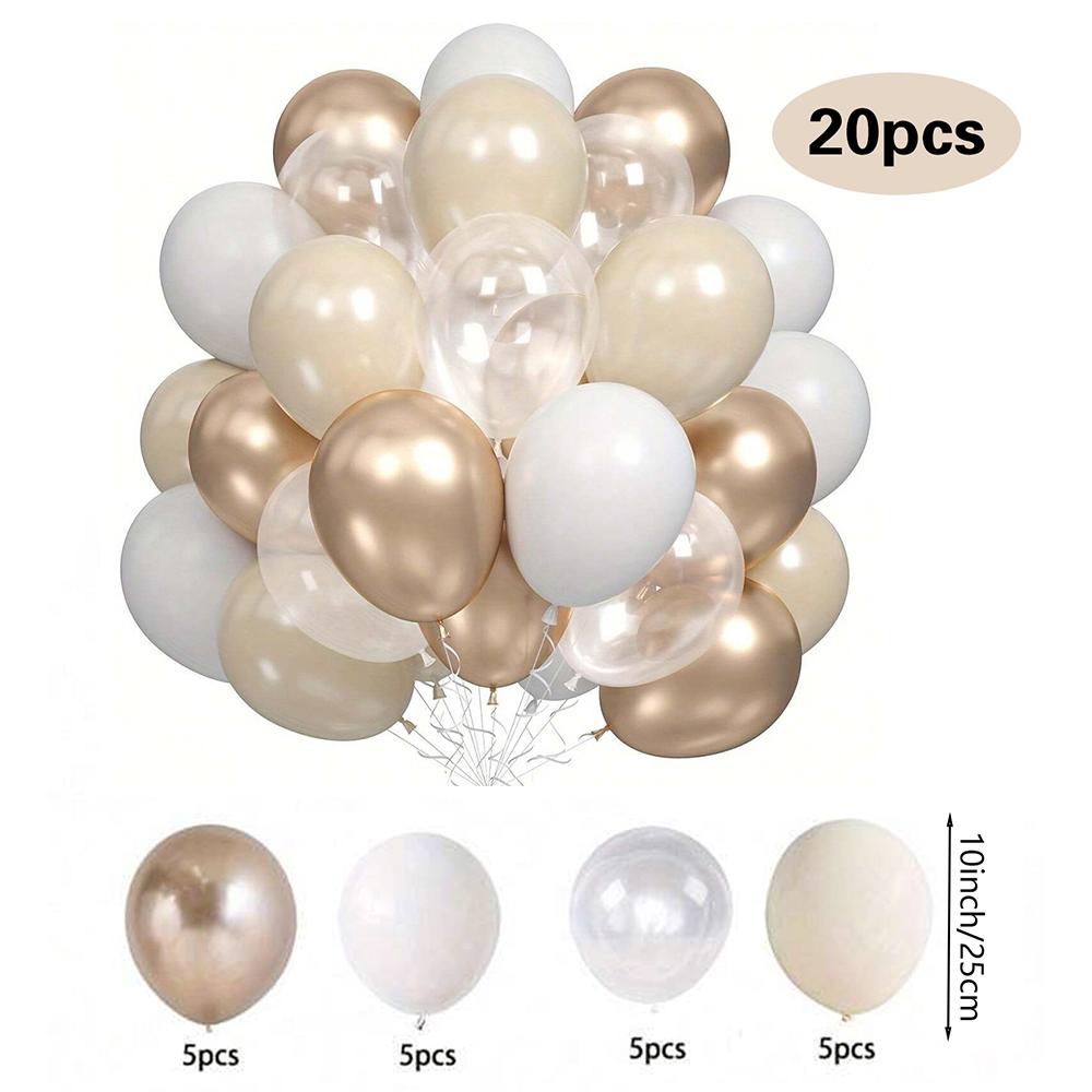 

10/20 шт. Жемчужно-розовые и белые шары с разноцветным конфетти, Подходят для украшения на день рождения, девичника, холостяцкой вечеринки Other