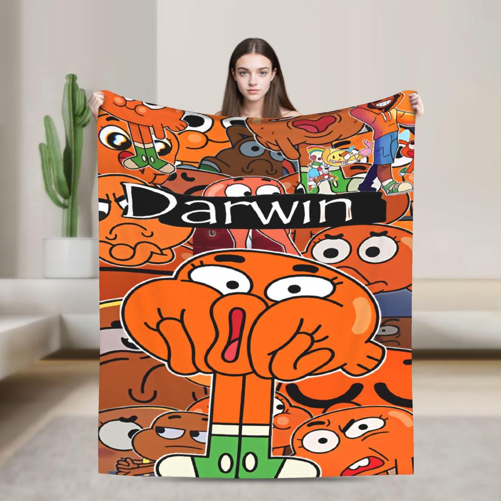 The Amazing World Of Gumball Soft Warm Blanket Camping Plush Throw Blanket Aesthetic Outdoor Flannel Bedspread Sofa Bed Cover