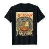 Das Leben ist Suppe Ich bin Gabel Kawaii Frosch Ramen Japanisches Vintage T-Shirt Für Männer Frauen 100% Baumwolle T-Shirts Kurzarm Oberteile 04202