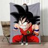 Cute Anime Little Goku Dragon Ball Blanket All Season Cozy Parent-child Family Blanket Lightweight Plush Warm Blanket Bedroom