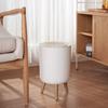 1pc Free-standing Garbage Can, Press Type Trash Can With Lid, Creative High Legged Circular Household Wastebasket,  Essential