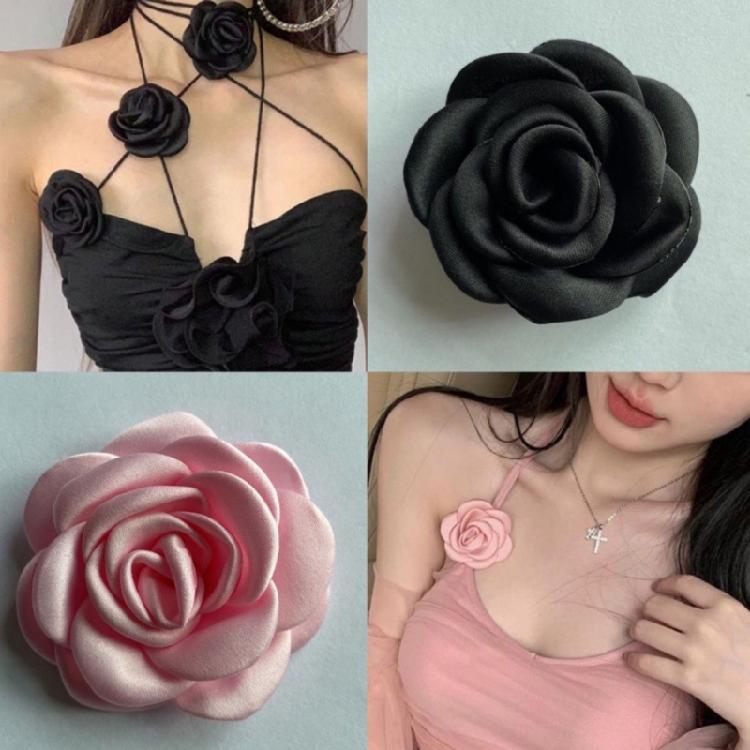 Kleidung Dekoratives Brustblumen Kamelien Corsage Anstecknadel Legierungsmaterial für Damen