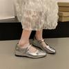 Fashion 2025 New Female Mule Crystal Rhinestone Pointy Mary Jane Shoes Low Heeled Sandals Fashion Slipper Luxury Party