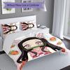 3pcs Demon Slayer Nezuko2 Pattern Bedding Set Duvet Cover Set Includes Duvet Cover &pillowcases, Perfect All Season Bedroom Decoration & Gift
